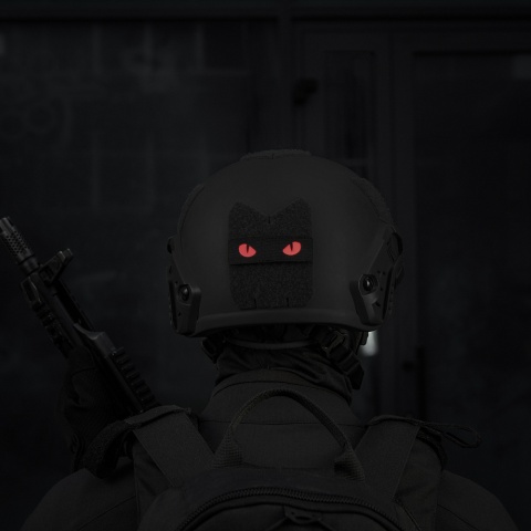 M-TAC Naszywka na rzep Cat Eyes Laser Cut Black/Red GID