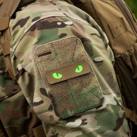 M-TAC Naszywka na rzep Cat Eyes Laser Cut Coyote/Green GID