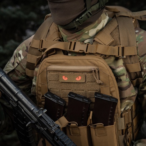 M-TAC Naszywka na rzep Cat Eyes Laser Cut Coyote/Red GID