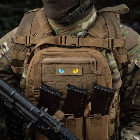 M-TAC Naszywka na rzep Cat Eyes Laser Cut Coyote/Yellow Blue GID
