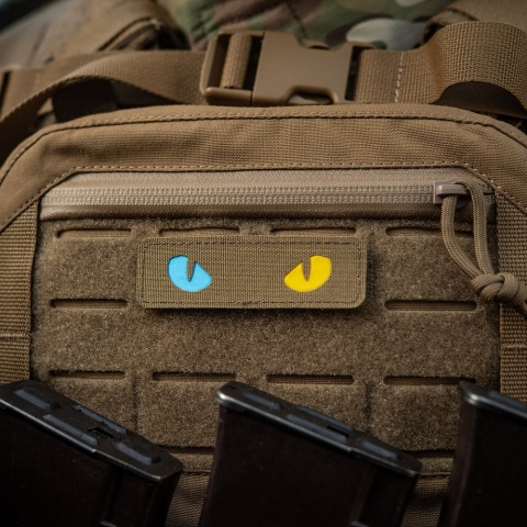 M-TAC Naszywka na rzep Cat Eyes Laser Cut Coyote/Yellow Blue GID