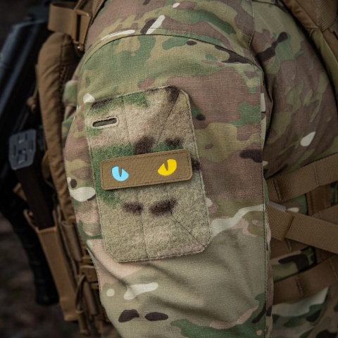 M-TAC Naszywka na rzep Cat Eyes Laser Cut Coyote/Yellow Blue GID