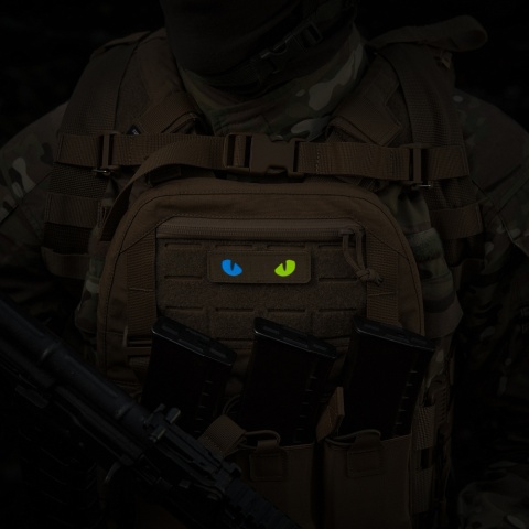 M-TAC Naszywka na rzep Cat Eyes Laser Cut Coyote/Yellow Blue GID