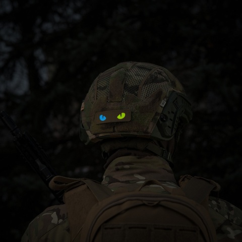 M-TAC Naszywka na rzep Cat Eyes Laser Cut Coyote/Yellow Blue GID