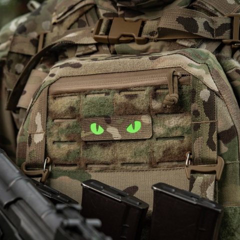 M-TAC Naszywka na rzep Cat Eyes Laser Cut MultiCam® Green GID
