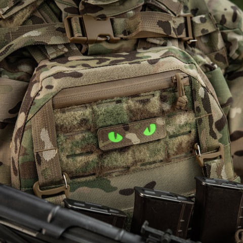 M-TAC Naszywka na rzep Cat Eyes Laser Cut MultiCam® Green GID