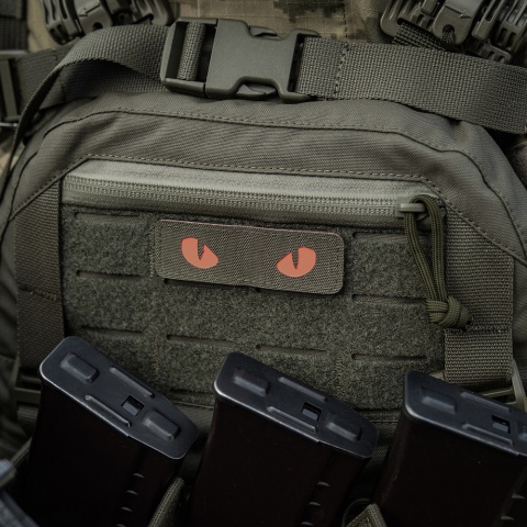 M-TAC Naszywka na rzep Cat Eyes Laser Cut Ranger Green/Red GID