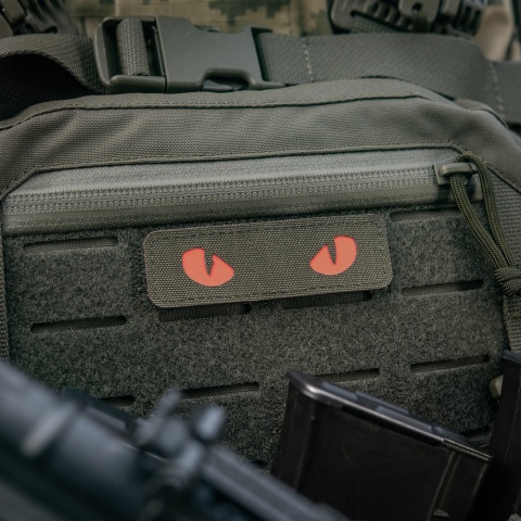 M-TAC Naszywka na rzep Cat Eyes Laser Cut Ranger Green/Red GID