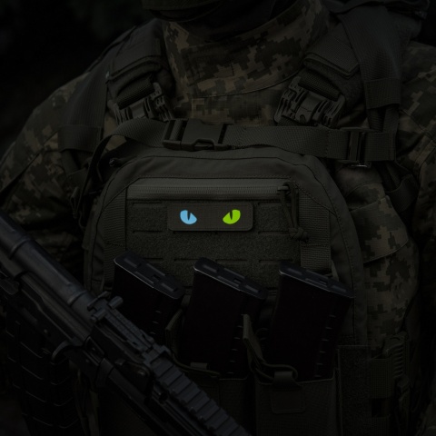 M-TAC Naszywka na rzep Cat Eyes Laser Cut Ranger Green/Yellow Blue GID