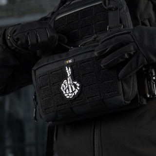 M-TAC Naszywka na rzep Crossed Fingers Haft Black