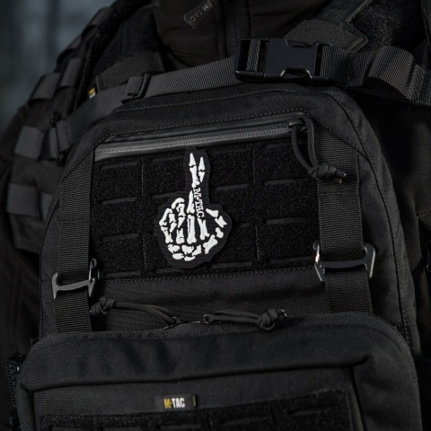 M-TAC Naszywka na rzep Crossed Fingers Haft Black