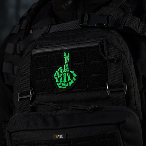 M-TAC Naszywka na rzep Crossed Fingers Haft Black