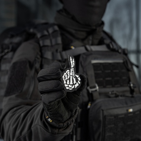 M-TAC Naszywka na rzep Crossed Fingers Haft Black