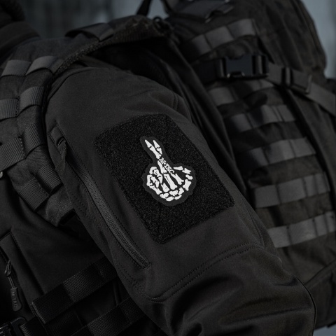 M-TAC Naszywka na rzep Crossed Fingers Haft Black