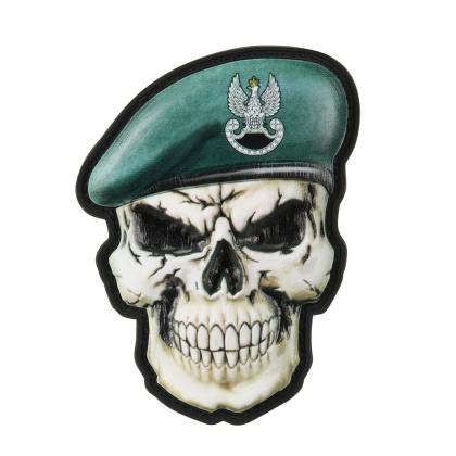 M-TAC Naszywka na rzep Czaszka w Berecie Polska Siły Specjalne Dark Green