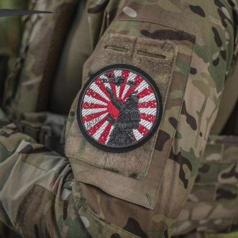 M-TAC Naszywka na rzep Droga Samuraja Haftowana Black White Red
