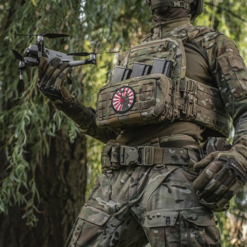 M-TAC Naszywka na rzep Droga Samuraja Haftowana Black White Red