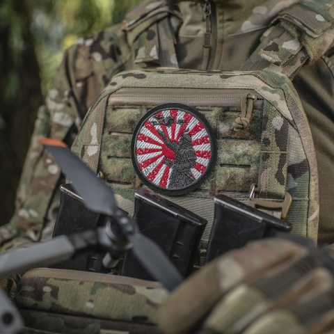 M-TAC Naszywka na rzep Droga Samuraja Haftowana Black White Red