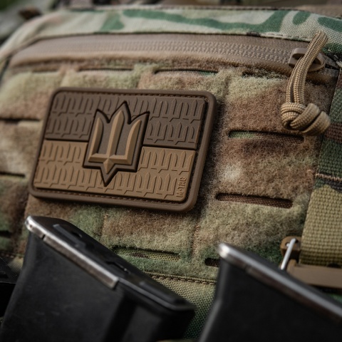 M-TAC Naszywka na rzep Flaga Ukrainy z Trójzębem SZU PVC Coyote