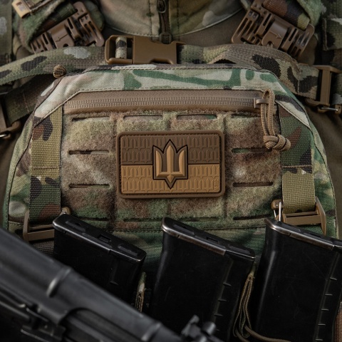 M-TAC Naszywka na rzep Flaga Ukrainy z Trójzębem SZU PVC Coyote