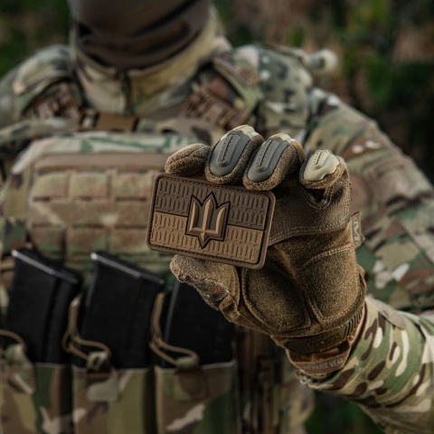 M-TAC Naszywka na rzep Flaga Ukrainy z Trójzębem SZU PVC Coyote