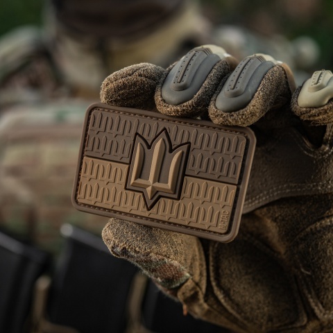 M-TAC Naszywka na rzep Flaga Ukrainy z Trójzębem SZU PVC Coyote