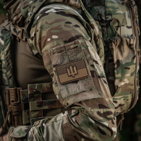 M-TAC Naszywka na rzep Flaga Ukrainy z Trójzębem SZU PVC Coyote