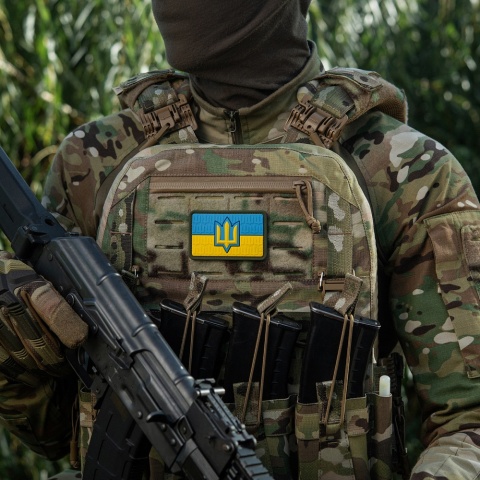 M-TAC Naszywka na rzep Flaga Ukrainy z Trójzębem SZU PVC Full Color