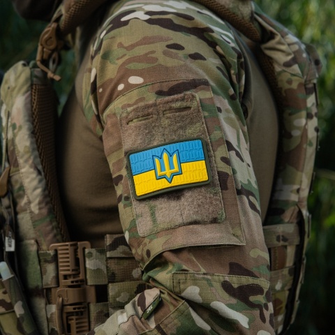 M-TAC Naszywka na rzep Flaga Ukrainy z Trójzębem SZU PVC Full Color