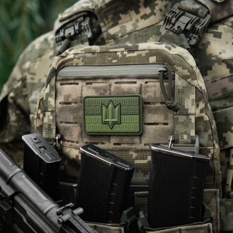 M-TAC Naszywka na rzep Flaga Ukrainy z Trójzębem SZU PVC Olive