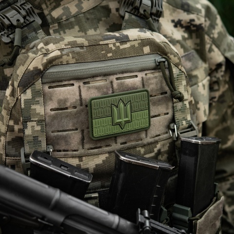 M-TAC Naszywka na rzep Flaga Ukrainy z Trójzębem SZU PVC Olive