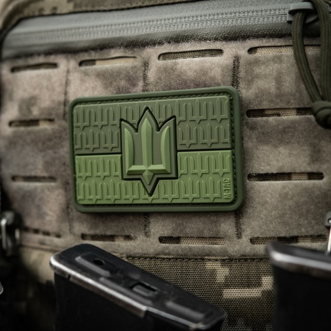 M-TAC Naszywka na rzep Flaga Ukrainy z Trójzębem SZU PVC Olive