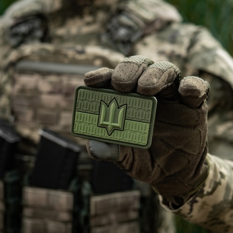 M-TAC Naszywka na rzep Flaga Ukrainy z Trójzębem SZU PVC Olive