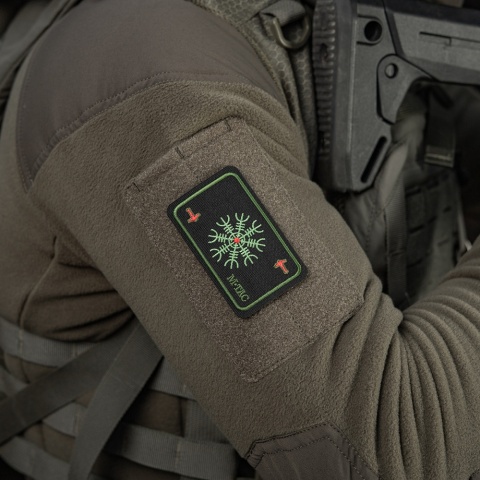 M-TAC Naszywka na rzep Mapa Hełm Grozy Haftowana Black Olive