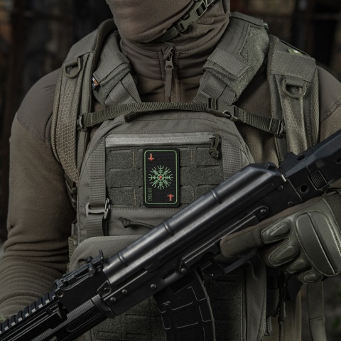 M-TAC Naszywka na rzep Mapa Hełm Grozy Haftowana Black Olive