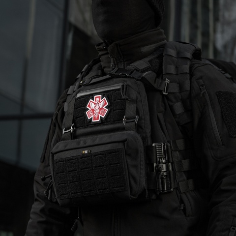 M-TAC Naszywka na rzep Paramedic Haftowana Black
