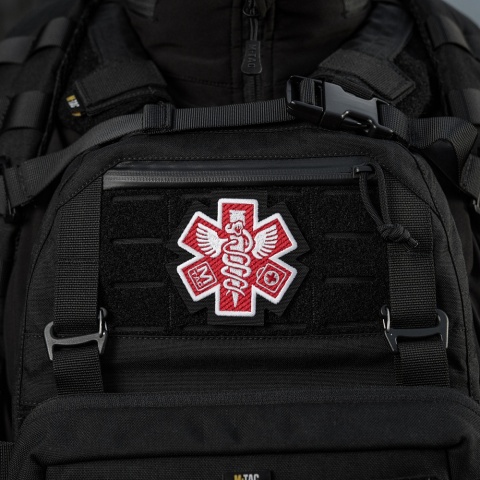 M-TAC Naszywka na rzep Paramedic Haftowana Black