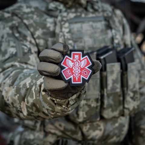 M-TAC Naszywka na rzep Paramedic Haftowana Black