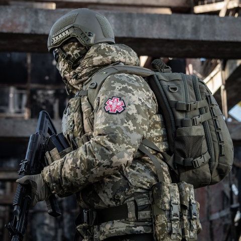 M-TAC Naszywka na rzep Paramedic Haftowana Black