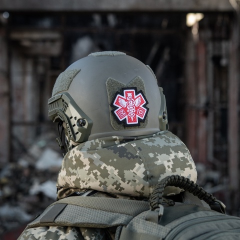 M-TAC Naszywka na rzep Paramedic Haftowana Black