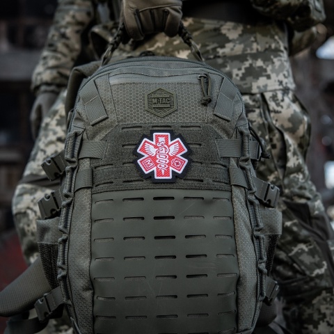 M-TAC Naszywka na rzep Paramedic Haftowana Black