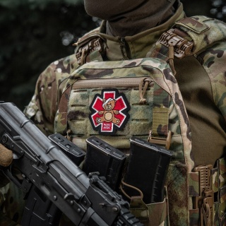 M-TAC Naszywka na rzep Paramedic Miś Haftowana Bronze/Black