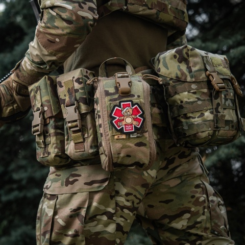 M-TAC Naszywka na rzep Paramedic Miś Haftowana Bronze/Black