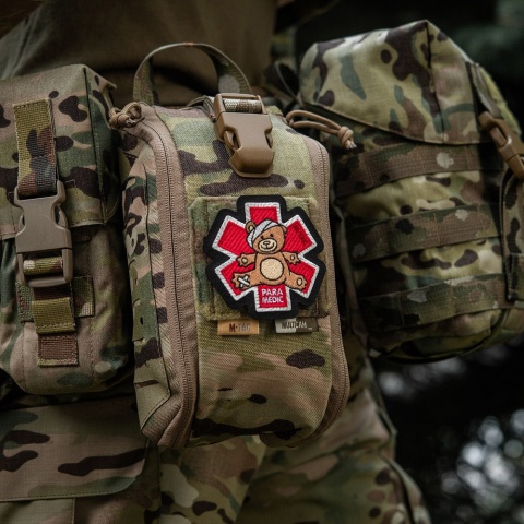 M-TAC Naszywka na rzep Paramedic Miś Haftowana Bronze/Black