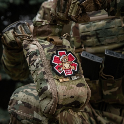 M-TAC Naszywka na rzep Paramedic Miś Haftowana Bronze/Black