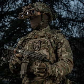 M-TAC Naszywka na rzep Sowa Haftowana Black