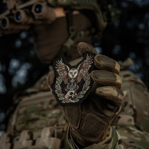M-TAC Naszywka na rzep Sowa Haftowana Black