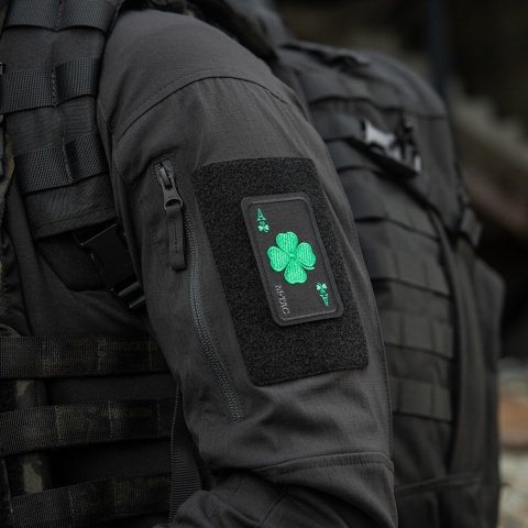 M-TAC Naszywka na rzep Szczęśliwa Karta Haftowana Black