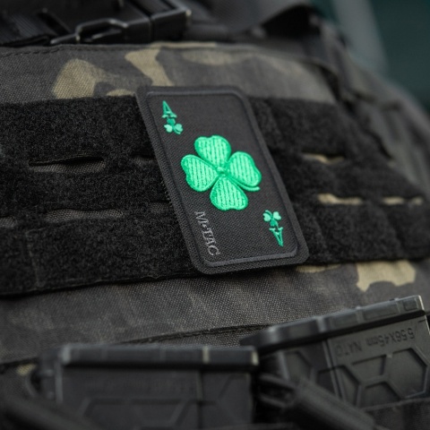 M-TAC Naszywka na rzep Szczęśliwa Karta Haftowana Black