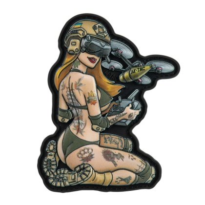 M-TAC Naszywka na rzep Morale Patch Tactical Girl #6 Hooligan Olive V2 PVC
